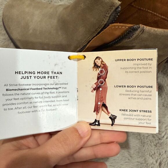 NWT Strive Bamford II Ankle Boots - Taupe Suede, Women’s 8.5, Arch Support - Picture 14 of 15